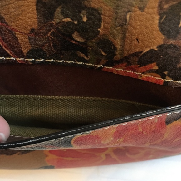 Firenze Bella Purse Floral 100% Genuine Leather 🍂 - Picture 8 of 16